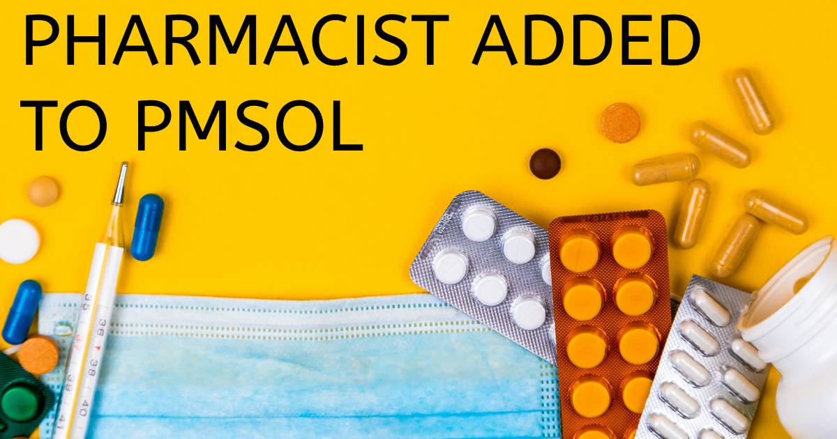 Featured image for “Pharmacist Added to PMSOL”