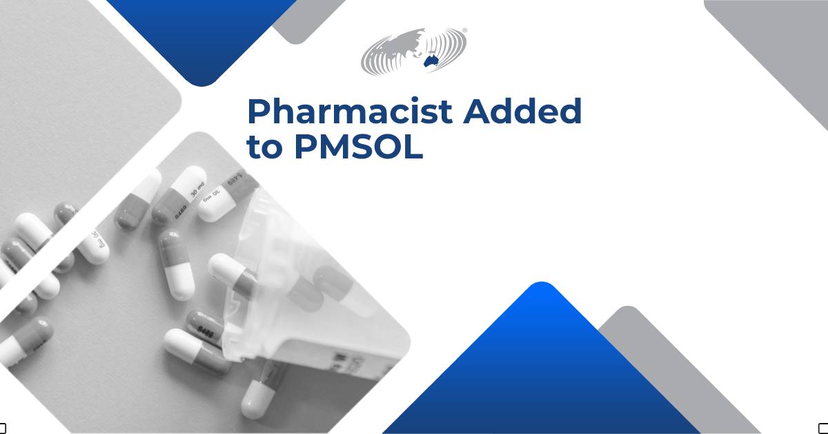 Featured image for “Pharmacist Added to PMSOL”