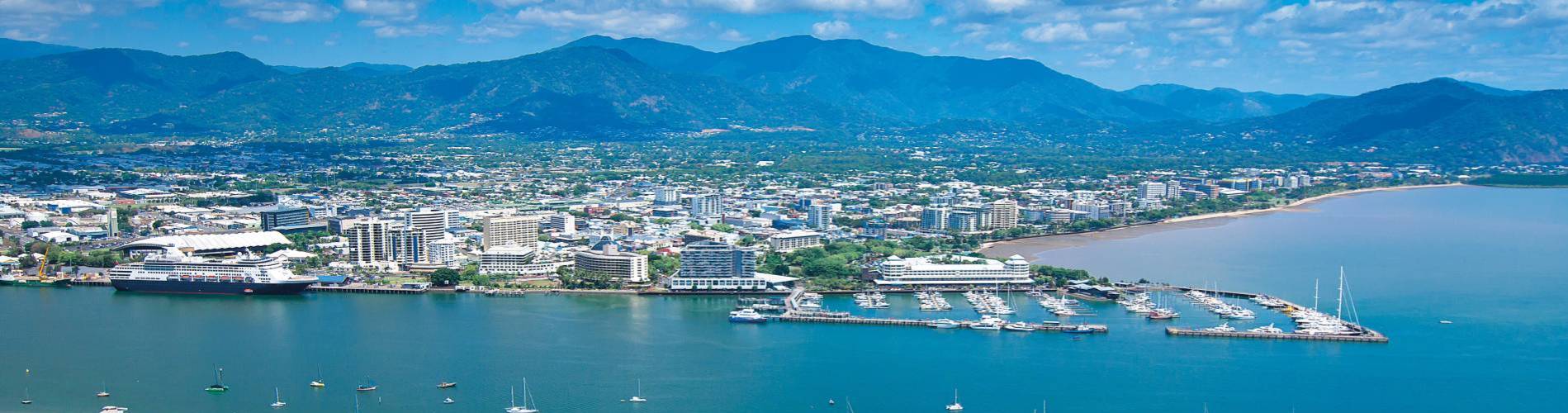 Cairns City and mountains