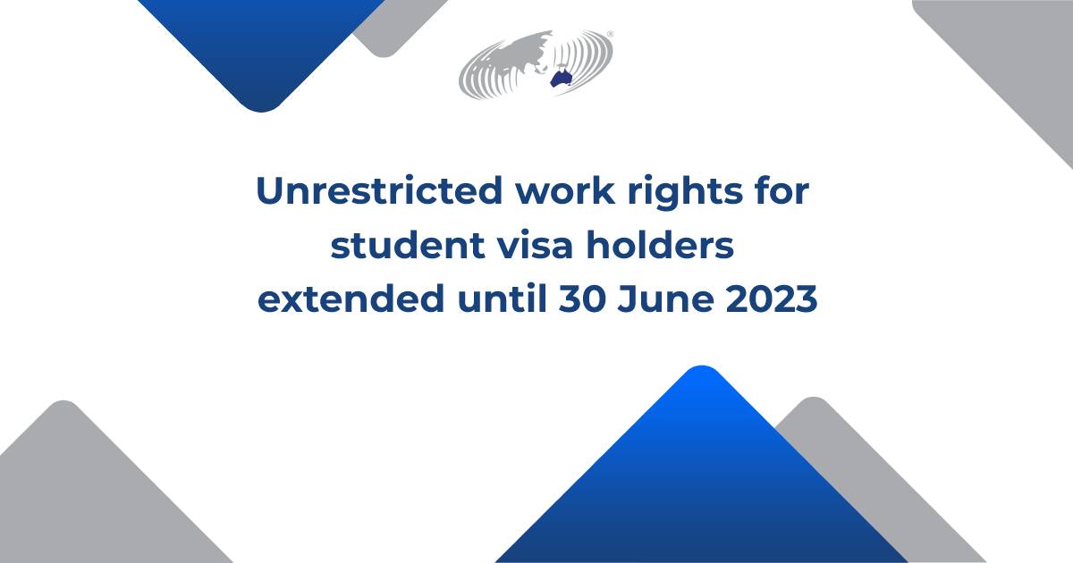 Featured image for “Unrestricted Work Rights For Student Visa Holders Extended Until 30 June 2023”