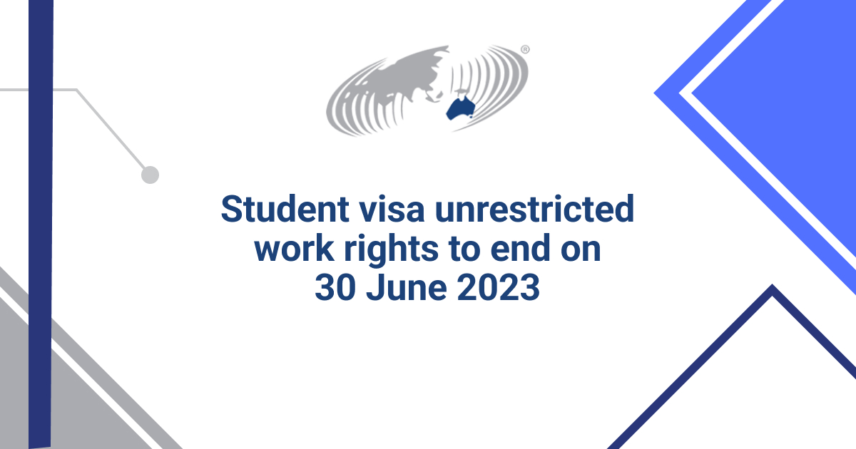 Featured image for “Student visa unrestricted work rights to end on 30 June 2023”