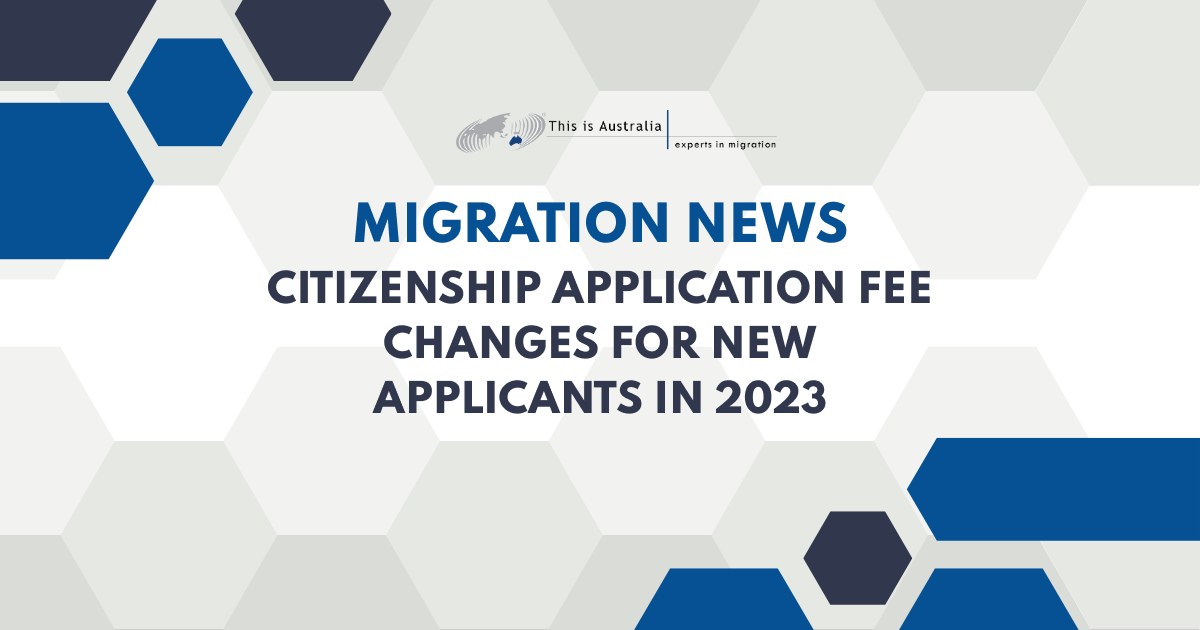 Featured image for “Citizenship Application Fee Changes 2023”