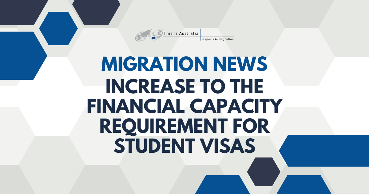 Featured image for “Increase to the Financial Capacity Requirement for Student Visa”